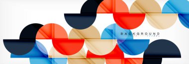 Daire modern geometrik arka plan illüstrasyon