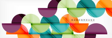 Yarı daire arka plan, modern geometrik desen tasarım. İş veya teknoloji tanıtım tasarım şablonu, broşür veya el ilanı desenli veya geometrik web afiş