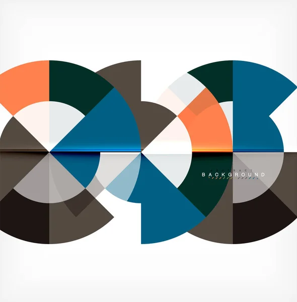 Minimal cirkel abstrakt bakgrund designmall, mångfärgade för företag eller teknik presentation eller web broschyr cover layout, tapeter — Stock vektor