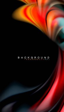 Sıvı renk arka plan, siyah, renkli mermer veya plastik dalga doku zemin, çok renkli şablonu için iş veya teknoloji sunu veya web broşür kapak üzerinde sıvı tasarım bükülmüş