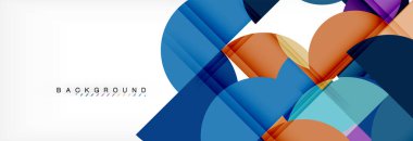 Daire modern geometrik arka plan illüstrasyon