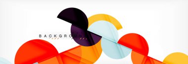 Modern geometrik arka plan - daireler. İş veya teknoloji tanıtım tasarım şablonu, broşür veya el ilanı desenli veya geometrik web afiş