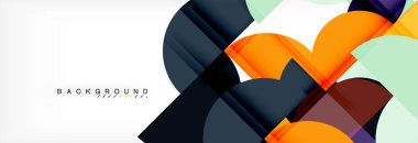 Yarı daire arka plan, modern geometrik desen tasarım. İş veya teknoloji tanıtım tasarım şablonu, broşür veya el ilanı desenli veya geometrik web afiş