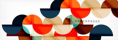 Yarı daire arka plan, modern geometrik desen tasarım. İş veya teknoloji tanıtım tasarım şablonu, broşür veya el ilanı desenli veya geometrik web afiş