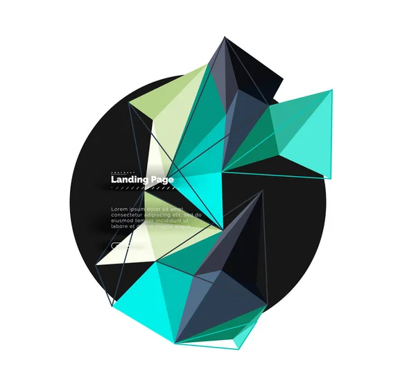 Polygonal geometriska design, abstrakt form av trianglar, trendiga bakgrund — Stock vektor