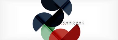 Modern geometrik arka plan - daireler. İş veya teknoloji tanıtım tasarım şablonu, broşür veya el ilanı desenli veya geometrik web afiş