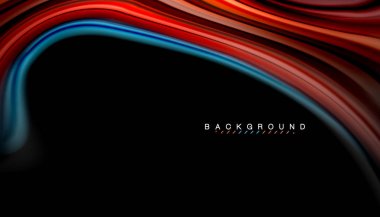 Sıvı renk arka plan, siyah, renkli mermer veya plastik dalga doku zemin, çok renkli şablonu için iş veya teknoloji sunu veya web broşür kapak üzerinde sıvı tasarım bükülmüş