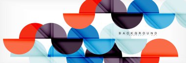 Yarı daire arka plan, modern geometrik desen tasarım. İş veya teknoloji tanıtım tasarım şablonu, broşür veya el ilanı desenli veya geometrik web afiş