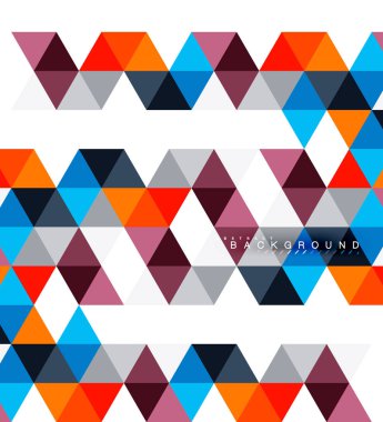 Çok renkli üçgenler arka plan, mozaik kavramı döşer.