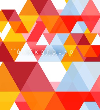 Çok renkli üçgenler arka plan, mozaik kavramı döşer.