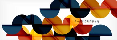 Daire modern geometrik arka plan illüstrasyon