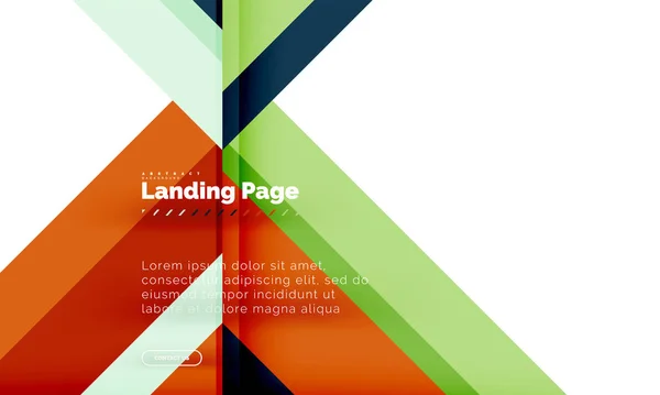 Forma quadrada fundo abstrato geométrico, modelo de web design de landing page — Vetor de Stock