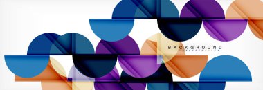 Daire modern geometrik arka plan illüstrasyon