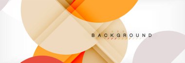 Daire arka plan, geometrik vektör çizim