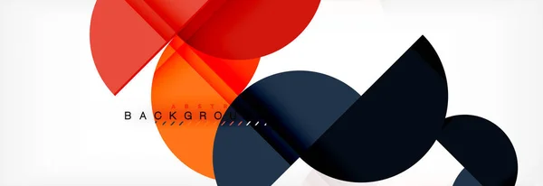 Cirkel abstrakt bakgrund, geometriska illustration — Stock vektor