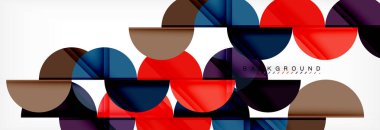 Yarı daire arka plan, modern geometrik desen tasarım. İş veya teknoloji tanıtım tasarım şablonu, broşür veya el ilanı desenli veya geometrik web afiş