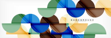 Modern geometrik arka plan - daireler. İş veya teknoloji tanıtım tasarım şablonu, broşür veya el ilanı desenli veya geometrik web afiş