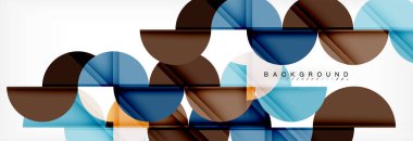 Yarı daire arka plan, modern geometrik desen tasarım. İş veya teknoloji tanıtım tasarım şablonu, broşür veya el ilanı desenli veya geometrik web afiş