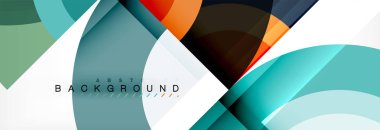 Vektör dairesel geometrik arka plan, tasarım şablonu