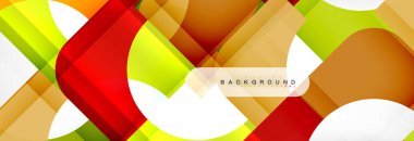 Renkli kareler kompozisyon soyut afiş. Gösterim amacıyla broşür veya el ilanı, sunum ve web tasarım düzeni