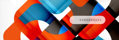 Renkli kare şekiller, geometrik modern arka plan