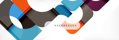 Renkli kare şekiller, geometrik modern arka plan