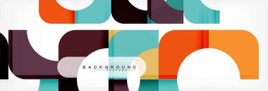 Renkli kareler kompozisyon soyut afiş. Gösterim amacıyla broşür veya el ilanı, sunum ve web tasarım düzeni