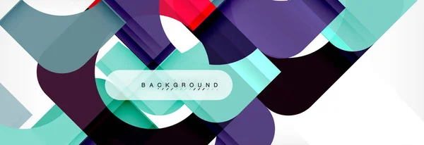 Quadrados geométricos banner abstrato. Ilustração vetorial para folheto ou folheto de negócios, apresentação e layout de web design — Vetor de Stock