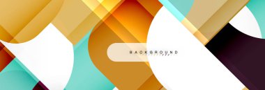 Renkli kare şekiller, geometrik modern arka plan