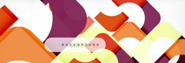 Renkli kareler kompozisyon soyut afiş. Gösterim amacıyla broşür veya el ilanı, sunum ve web tasarım düzeni