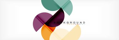 Modern geometrik arka plan - daireler. İş veya teknoloji tanıtım tasarım şablonu, broşür veya el ilanı desenli veya geometrik web afiş