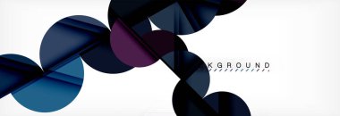 Modern geometrik arka plan - daireler. İş veya teknoloji tanıtım tasarım şablonu, broşür veya el ilanı desenli veya geometrik web afiş