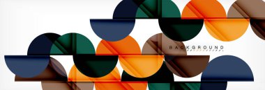 Daire modern geometrik arka plan, vektör çizim