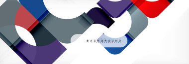 Renkli kare şekiller, geometrik modern arka plan