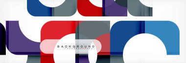 Kare şekiller, geometrik modern arka plan renk. Vektör çizim