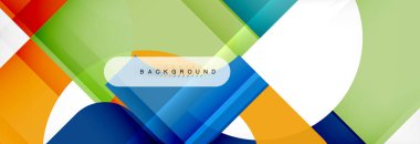 Geometrik kareler afiş soyut. Vektör çizim broşür veya el ilanı, sunum ve web tasarım düzeni için