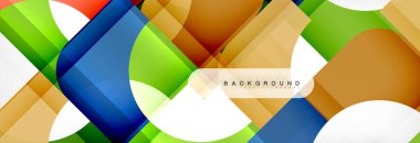 Renkli kareler kompozisyon soyut afiş. Gösterim amacıyla broşür veya el ilanı, sunum ve web tasarım düzeni