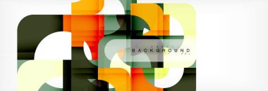 Renkli kare şekiller, geometrik modern arka plan