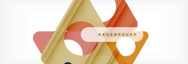 Geometrik arka plan. Modern örtüşen üçgenler. Mesajınız için alışılmadık renkli şekiller. İş veya teknik okul sunuyu, app kapak