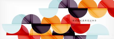 Yarı daire arka plan, modern geometrik desen tasarım. İş veya teknoloji tanıtım tasarım şablonu, broşür veya el ilanı desenli veya geometrik web afiş