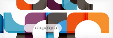 Renkli kare şekiller, geometrik modern arka plan