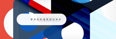 Geometrik arka plan, daireler ve üçgenler şekiller afiş. Gösterim amacıyla broşür veya el ilanı, sunum ve web tasarım düzeni