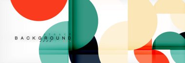 Modern geometrik arka plan - daireler. İş veya teknoloji tanıtım tasarım şablonu, broşür veya el ilanı desenli veya geometrik web afiş