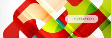 Renkli kare şekiller, geometrik modern arka plan