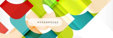 Renkli kare şekiller, geometrik modern arka plan