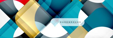 Renkli kareler kompozisyon soyut afiş. Gösterim amacıyla broşür veya el ilanı, sunum ve web tasarım düzeni