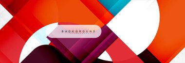 Geometrik kareler afiş soyut. Vektör çizim broşür veya el ilanı, sunum ve web tasarım düzeni için