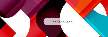 Geometrik kareler afiş soyut. Vektör çizim broşür veya el ilanı, sunum ve web tasarım düzeni için