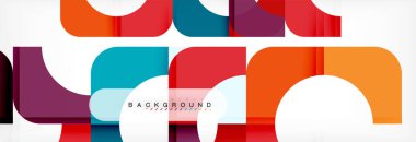 Geometrik kareler afiş soyut. Vektör çizim broşür veya el ilanı, sunum ve web tasarım düzeni için