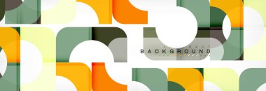 Renkli kare şekiller, geometrik modern arka plan